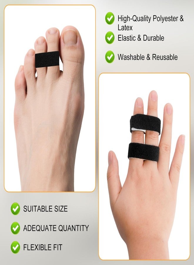ECNHIVE 10PCS Buddy Finger Straps, 5.5X0.5'' Finger Buddy Straps Tape for Pinky Finger, Finger Tape & Finger Wrap for Swollen Finger Support Washable and Reusable - Image 2